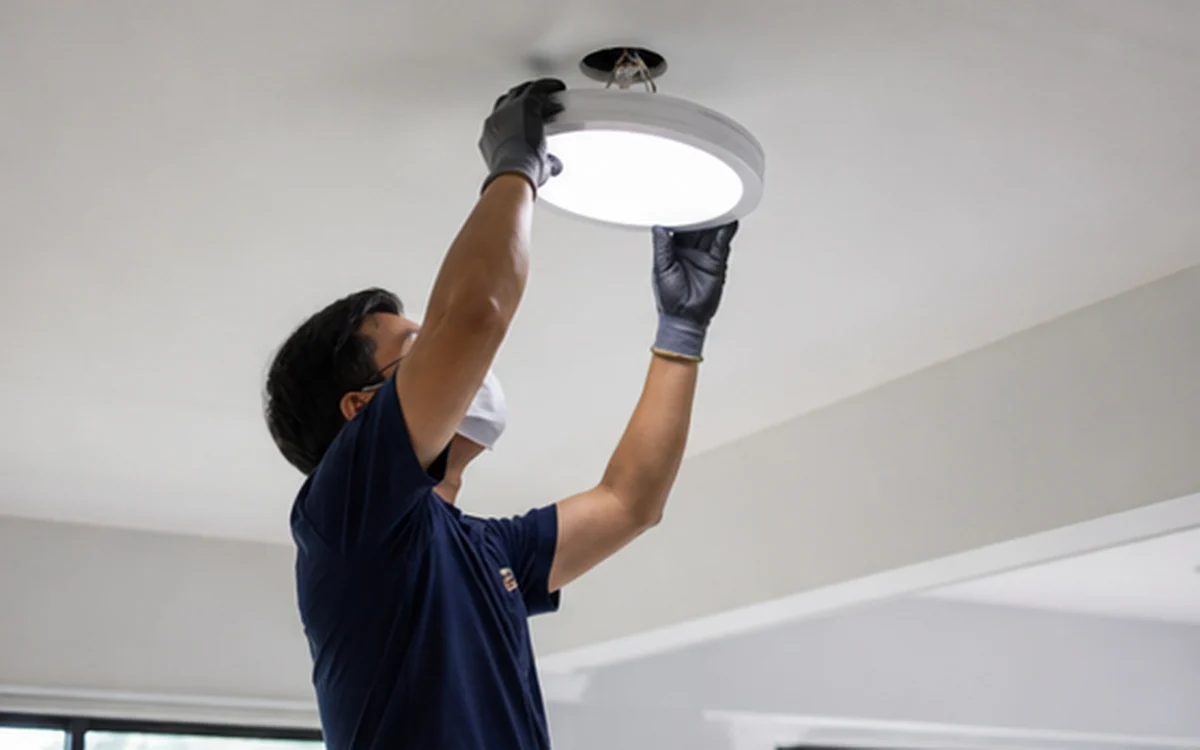 Ceiling Light Installation example for Electrical